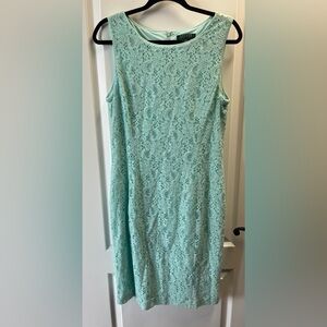 Lauren Ralph Lauren Sleeveless Lace Sheath Midi Dress